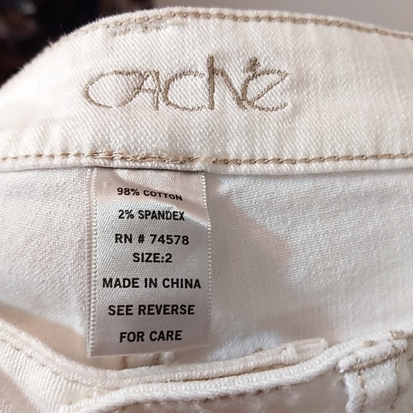 Cache White Denim Jean Capri Pants 2 - Picture 3 of 3